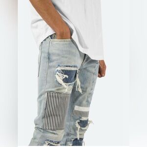 MNML Patchwork Distressed Jeans